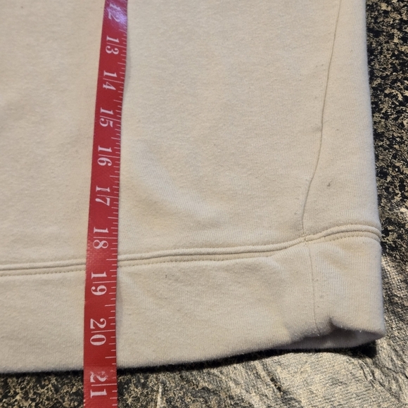 Express Cream Ruched Sweatshirt Gathered Shoulders Long Sleeve Women S Petite - Picture 8 of 9